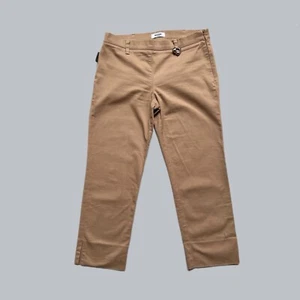 MOSCHINO Jeans Women's Casual Brown Cotton Chino Pants Size M/38 Made in Italy - Picture 1 of 11