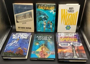 6 Mixed Vintage Science Fiction Hardcover Book Lot Bova, Foster Varley Bishop + - Picture 1 of 24