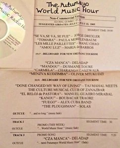 RADIO SHOW: PUTUMAYO GLOBAL GUMBO 4/17/06 KEKELE, RY COODER, MARTA GOMEZ, MAHUBE - Picture 1 of 1