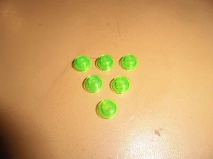 Lego 6x Platte 1x1 rund 6141 transparent neon grün et239 - Bild 1 von 2