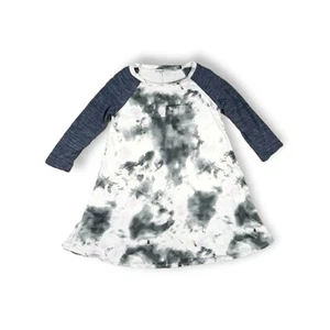 Vestido para mujer egs by eloges azul marino y blanco tie dye raglán línea A talla pequeña - Imagen 1 de 8