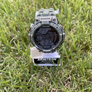 NUEVO RELOJ ARMITRON PRO SPORT CRONÓGRAFO DIGITAL PARA HOMBRE CORREA RESINA 40/8284Verde - Imagen 1 de 14