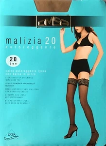 Medias sin tirantes con lycra elegante acabado de encaje de silicona 20 DEN Omsa nuevas - Imagen 1 de 17