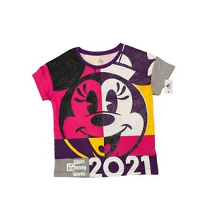 Minnie Walt Disney world 2021 youth m 7/8 glitter new with tags park shirt tee - Picture 1 of 10