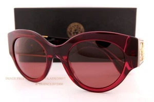 Brand New VERSACE Sunglasses VE 4438B 538569 Red Trnasparent For Women - Picture 1 of 5