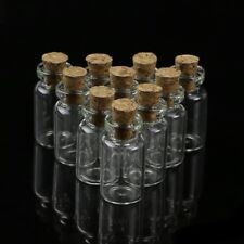 10pcs Mini Glass for Bottle Vial with Cork Stopper Storage Pendant 0.5/1/2/