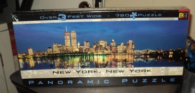 BUFFALO GAMES New York Panoramic Puzzle (2000, 750 Pieces) BRAND NEW Twin Towers - Image 1 of 4