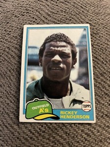 1981 Topps Rickey Henderson # 261 Oakland A’S Baseball