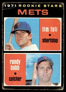 1971 Topps #83 Mets Rookies - Tim Foli/Randy Bobb RC Low Grade New York Mets
