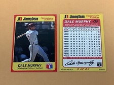 Dale Murphy 1991 Jimmy Dean #3 of 25 NRMT To Nrmt/mint