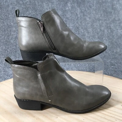 Botas de trapo americanas para mujer 8,5 M Cadee botines tacones beige imitación cuero cremallera Foto 1 de 4