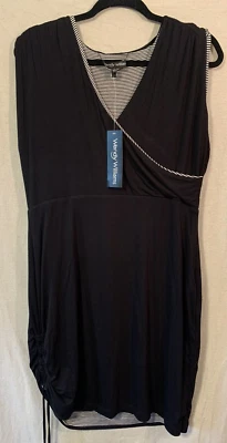 Vestido Wendy Williams Para Mujer Grande Negro Ajuste Midi Tejido Algodón Sin Mangas Damas Foto 1 de 4