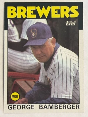1986 Topps #21 George Bamberger Milwaukee Brewers - Image 1 of 2