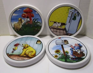 Gary Patterson Set of 4 Ceramic Coasters Featuring Dogs - Picture 1 of 8