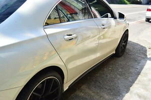 Matte Black for Mercedes BENZ W117 CLA250 Sport Shooting Brake Side Skirt Cover - Picture 1 of 4