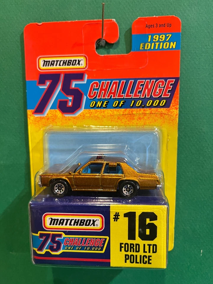Matchbox 1-75 Gold Challenge #16 Ford LTD Police Car 1/64 Diecast BX44 - Image 1 of 1