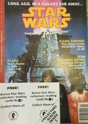 Star Wars Issue 2 1992 Monthly Dark Horse Comics International w/ Cards Foto 1 de 4