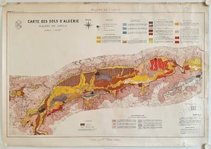 Affiche Carte des Sols ALGERIE Plaine Chérif 1956 N° 2 PLAINE DE CARNOT - Imagen 1 de 6