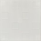 Home Decor Foam Glue-up Ceiling Tile R4W (21.12 s/f/Case), Pack of 8 Plain White