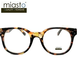 GAFAS DE LECTURA GRANDES REDONDAS/CUADRADAS MIASTO PREPPY + 1,25 MARRÓN TORTUGA (GRANDES) - Imagen 1 de 2