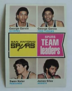 1974-75 Topps #227 Spurs Leaders Gervin MINT - Picture 1 of 2