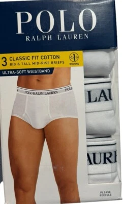 Paquete de 3 calzoncillos Polo Ralph Lauren de tiro medio de algodón calce clásico para hombre Foto 1 de 4