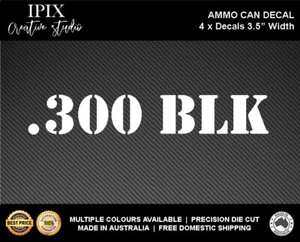 4 X AMMO CAN DECALS .300 BLK - 3.5" WIDTH - Picture 1 of 2
