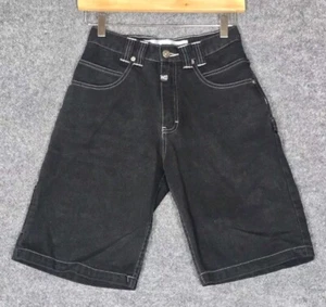 Vtg Paco Jean Company Boys Black Denim Skater Shorts Size 12 - Picture 1 of 6