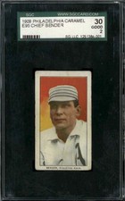 1909 E95 Philadelphia Caramel Chief Bender - SGC-30