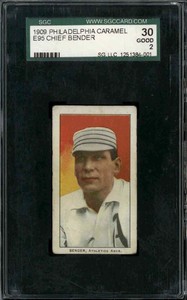 1909 E95 Philadelphia Caramel Chief Bender - SGC-30