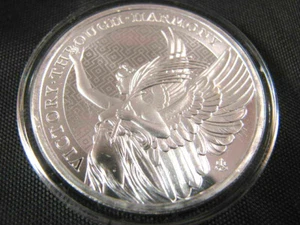 2021 silver 1 oz Winged Victory Queen's Virtues St. Helena $1 Dollar Coin BU - Picture 1 of 2