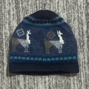Vintage Handmade Baby Toddler Boys Alpaca Yarn Hat Beanie Cap Stretch - Picture 1 of 4