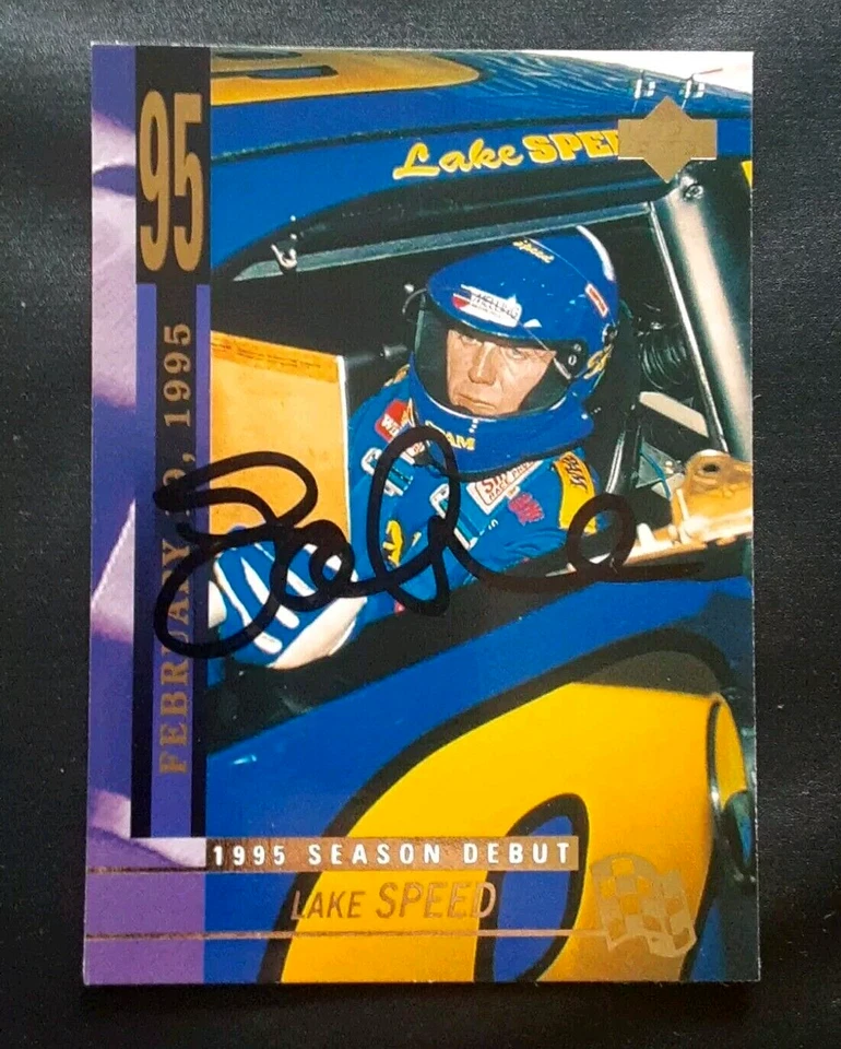 TARJETA NASCAR LAKE SPEED NASCAR STAR FIRMADA AUTOGRAFIADA 1995 CUBIERTA SUPERIOR Foto 1 de 1