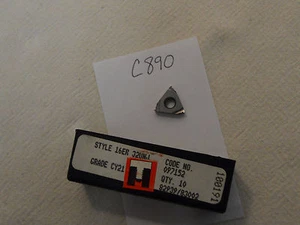 9 NEW RTW 16 ER 32 UNJ LAYDOWN THREADING CARBIDE INSERTS. GR: CY21. USA {C890} - Picture 1 of 2