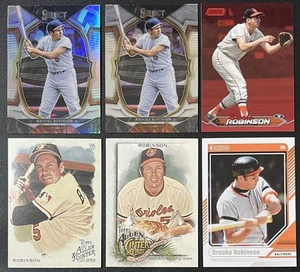 Lote de 6 tarjetas de béisbol Brooks Robinson Baltimore Orioles plateadas, rojas Topps SC y más - Imagen 1 de 6