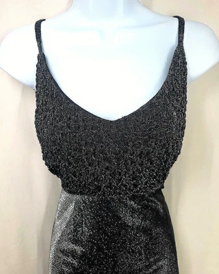 Vestido Largo Metálico Brillante De Colección Años 90 Blondie Nites PEQUEÑO **SIN ETIQUETA DE TALLA Foto 1 de 4