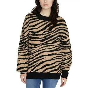 Sanctuary Wild Kingdom Pullover mit Animal-Print, hellbraun/schwarz, XL - Bild 1 von 12