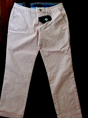 Tommy Hilfiger TH FLEX Coral Hampton Stretch Slim Chino Gingham Pants Size 10 - Image 1 of 4