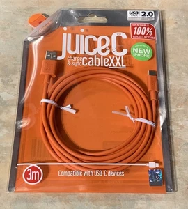 Juice New USB  to USBC 3M Super-Fast Charge & Sync MFi-Certified coral iPhone  - Picture 1 of 3