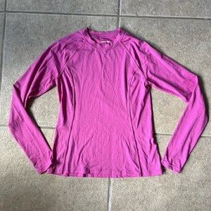 Pink Lands' End long sleeve shirt 14 L girls  - Picture 1 of 5