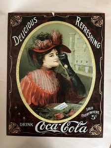 Delicious Refreshing Drink Coca Cola Metal Sign 16x13 - Picture 1 of 6