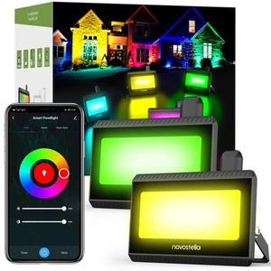 Novostella 20W RGBCW Smart LED Flood Lights Outdoor Garden Dimmable WiFi 2000LM - Picture 1 of 9