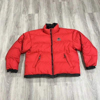 Chaqueta acolchada roja vintage Y2K Kappa para hombre plumón de ganso talla M/L The Spirit Within Foto 1 de 4