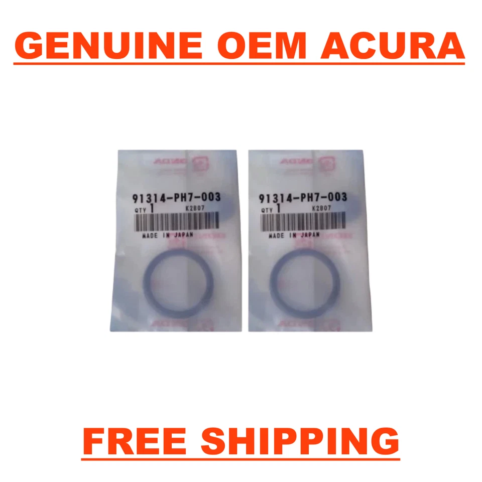 86-90 1986-1990 ACURA LEGEND Coolant Connecting Pipe O-ring 31.2X4.1 OEM NEW SET - Image 1 of 1