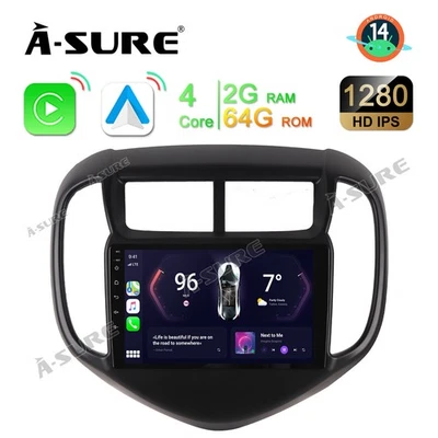 2+64G Car Stereo Radio GPS Android 14 For 2017-2020 Chevrolet Aveo Sonic Carplay - Image 1 of 4