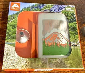 Ozark Trail Stainless Steel Flask 7.5oz W/ Easy Pour Funnel Mountain Image MIB - Picture 1 of 5