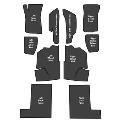 Sound Deadener for 1968-1975 Chevrolet Corvette Coupe Mastic with Pad 10Pc Foto 1 de 4