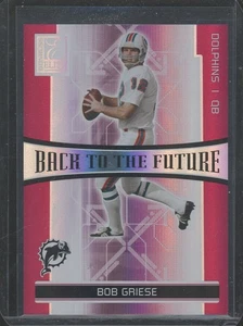 Donruss Elite Regreso al Futuro 2006 rojo/250 Jay Fiedler Bob Griese #BTF-7 HOF - Imagen 1 de 2