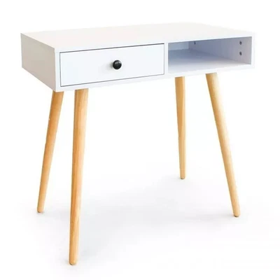 Console Table Dressing Desk Stunning Kitchen Hall 2 Drawers Modern Shelf White - Image 1 of 4