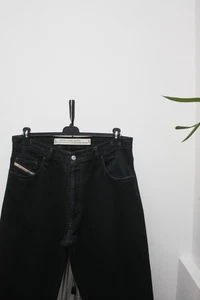 Diesel Vintage Black Denim Jeans Men's 34 Made In Italy - Picture 1 of 9